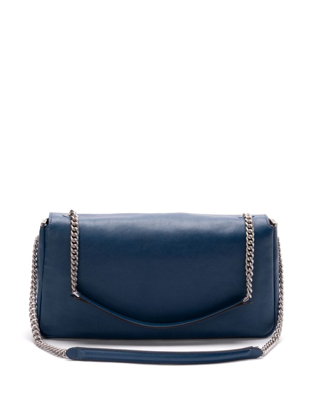 FENDI Large Leather Shoulder Handbag with Chain Link Strap