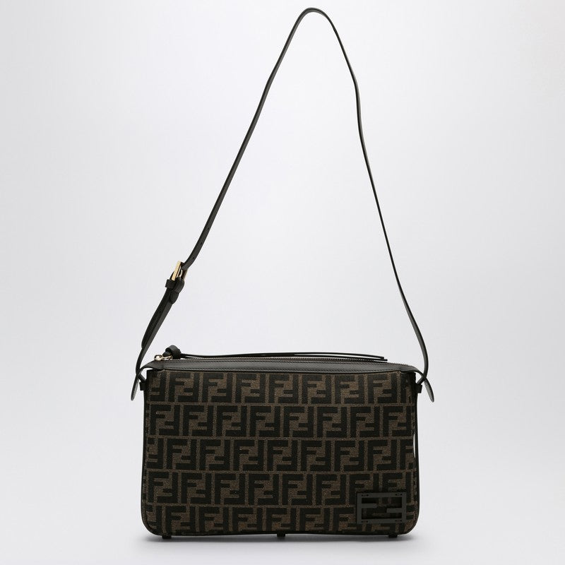 Fendi Simply Fendi Medium Bag In Brown Ff Jacquard Fabric Women