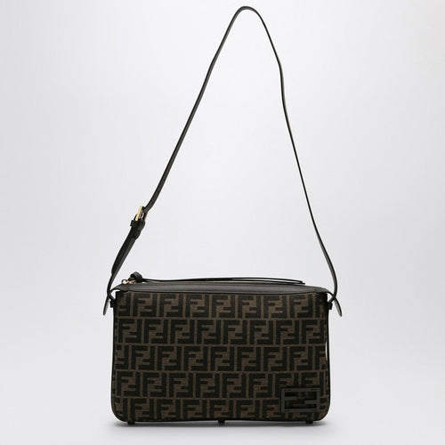 Fendi Simply Fendi Medium Bag In Brown Ff Jacquard Fabric Women