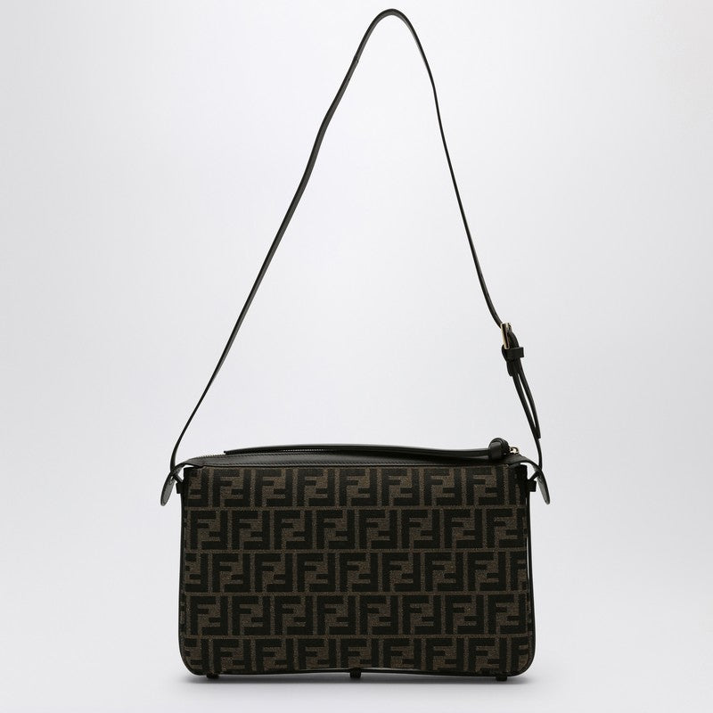 Fendi Simply Fendi Medium Bag In Brown Ff Jacquard Fabric Women