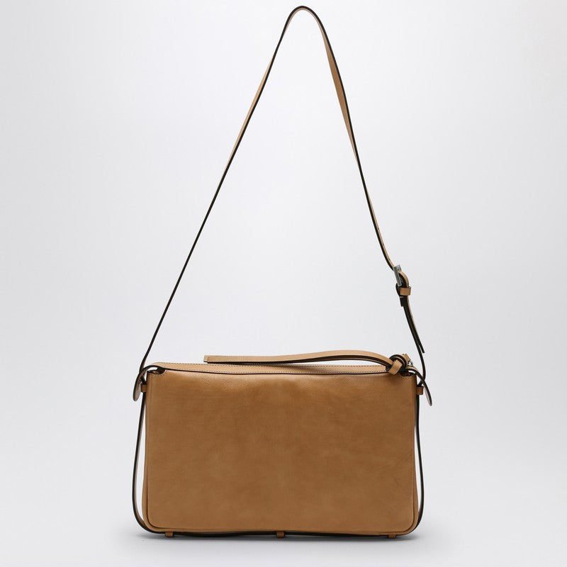 Fendi Simply Fendi Medium Beige Leather Bag Women