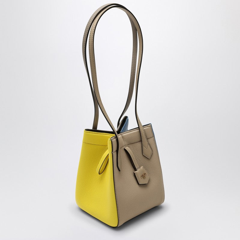 Fendi Origami Mini Convertible Bag In Beige Leather Women