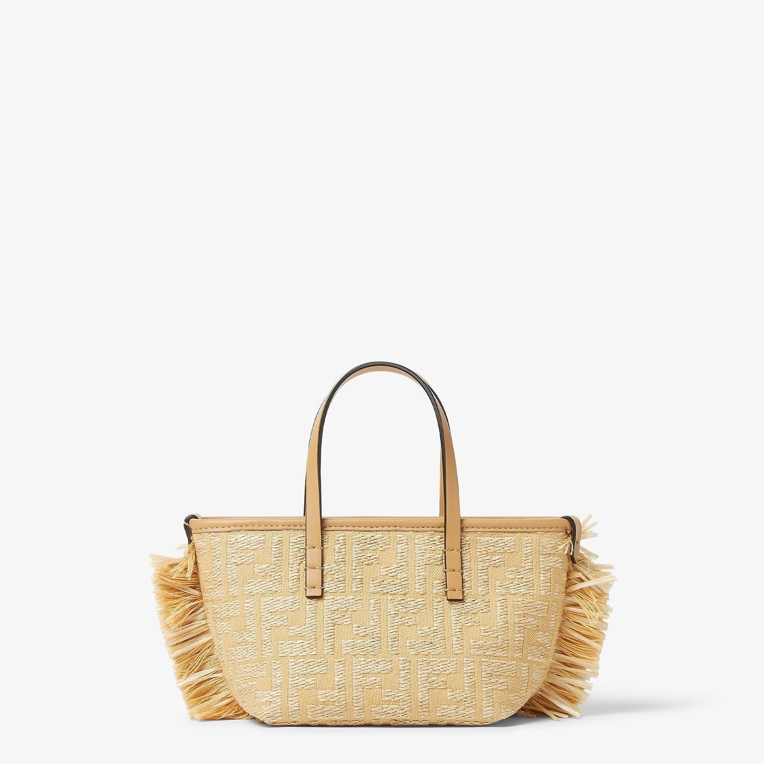 FENDI Mini Roll Straw Tote