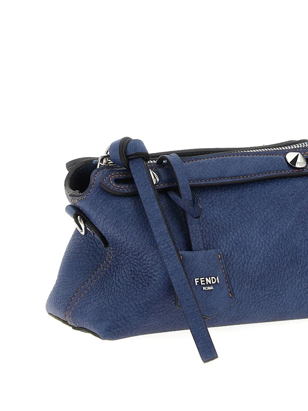 FENDI Mini Soft Handbag in Denim-Effect Leather