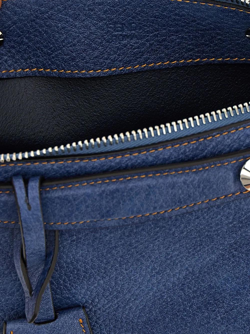 FENDI Mini Soft Handbag in Denim-Effect Leather
