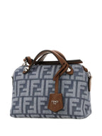 FENDI Soft Mini Denim-Effect Handbag