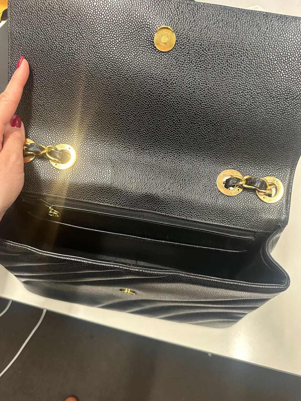 CHANEL-  1995 Straight Flap Jumbo shoulder bag