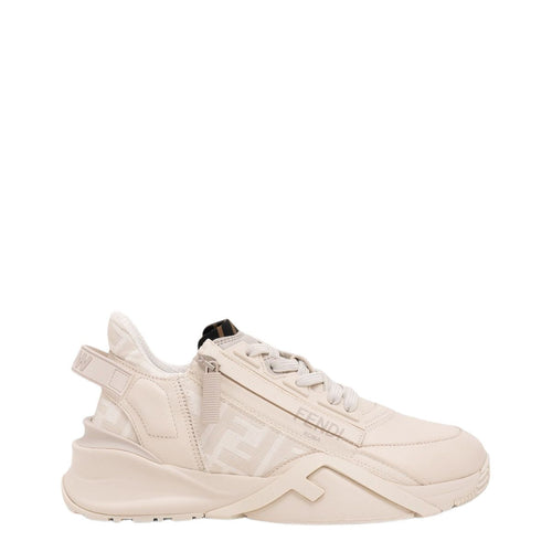 FENDI Leather and Jacquard FLOW Sneakers for Women