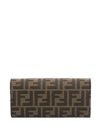 FENDI Mini FF-Print Canvas Chain Wallet