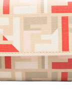 FENDI Mini Fabric Continental Pouch Handbag with Chain