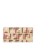FENDI Mini Fabric Continental Pouch Handbag with Chain