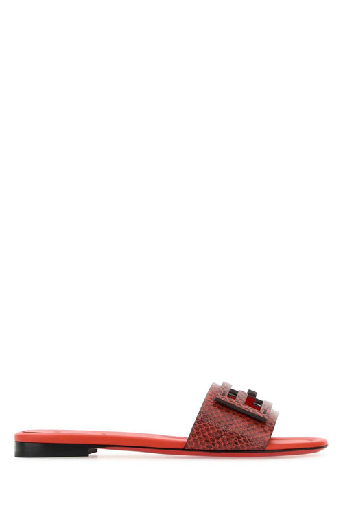 FENDI Leather Baguette Slippers for Women