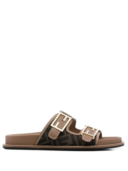 FENDI Double-Strap Slide Sandals