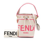 Fendi Mon Tresor Mini White Embroided Canvas
