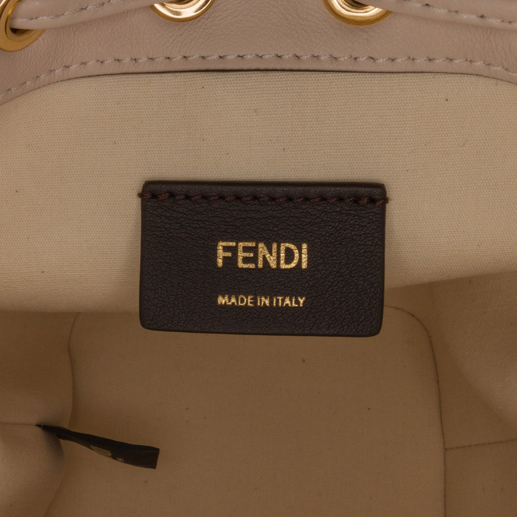 Fendi Mon Tresor Mini White Embroided Canvas