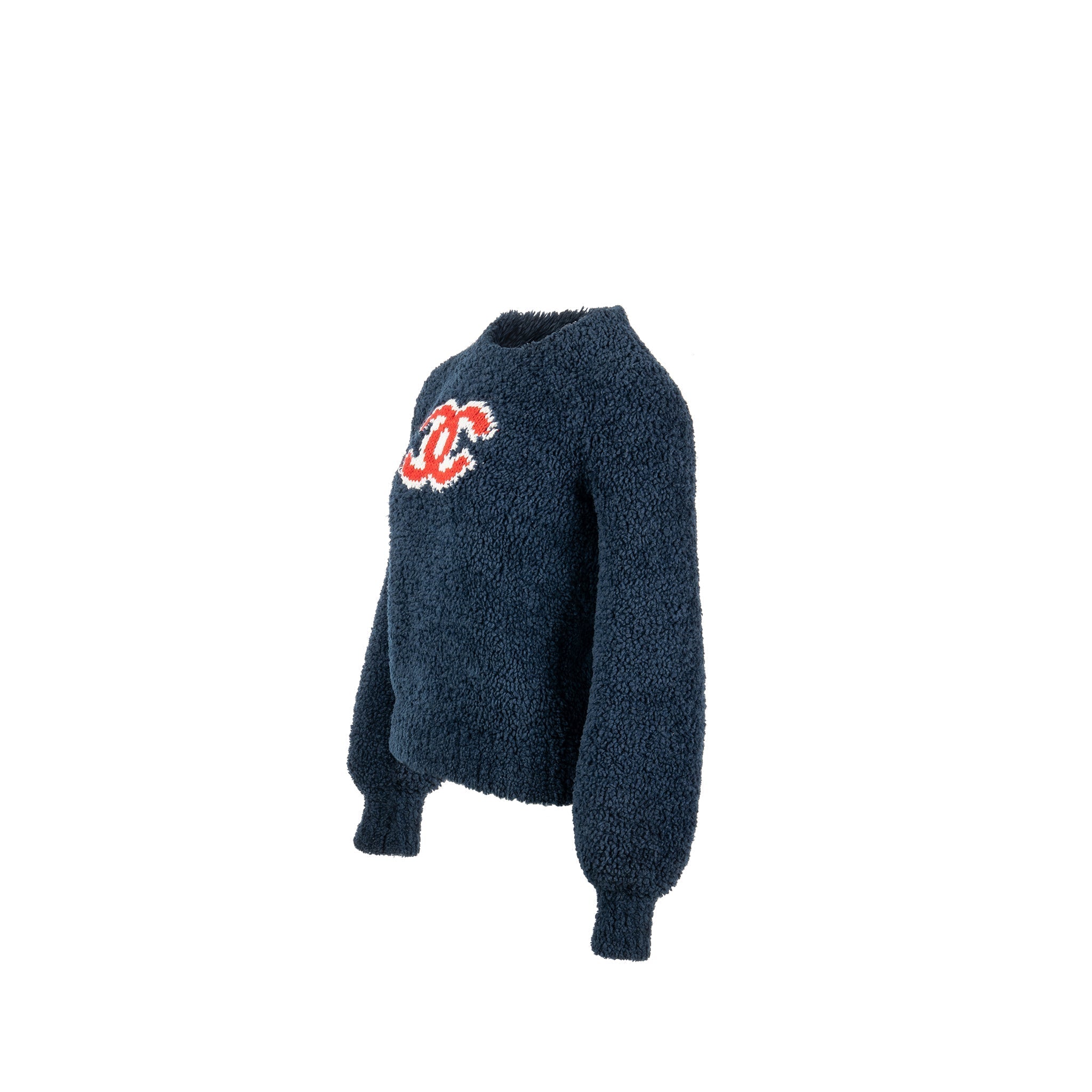 Chanel Size 34 Teddy Sweater Wool/Acrylic/Polyamide/Cashmere Navy Blue