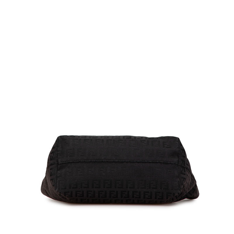 Fendi Zucchino Nylon Leather Tote Bag