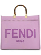 Fendi Sunshine Logo Medium Tote Bag Purple