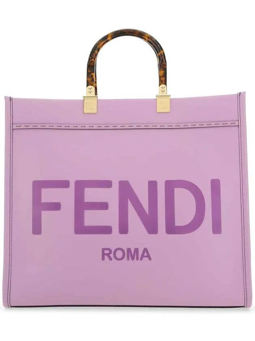 Fendi Sunshine Logo Medium Tote Bag Purple