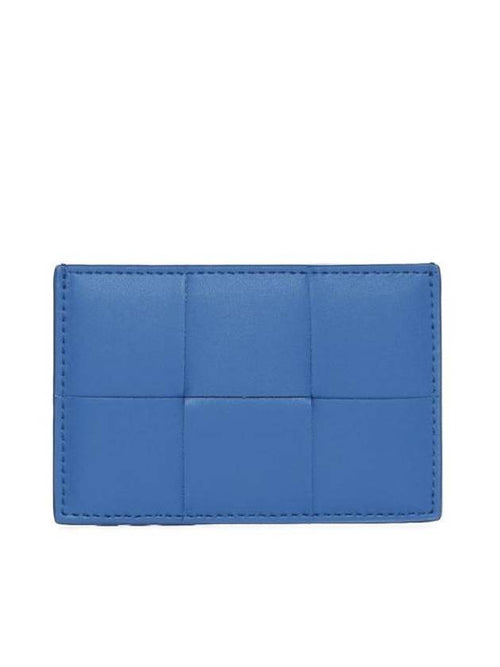 Bottega Veneta Intrecciato Cassette Card Wallet Deep Pacific