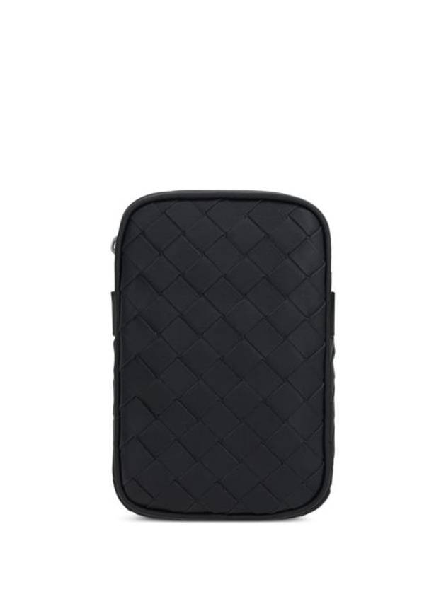 Bottega Veneta Intrecciato Rectangle Mini Cross Bag Black