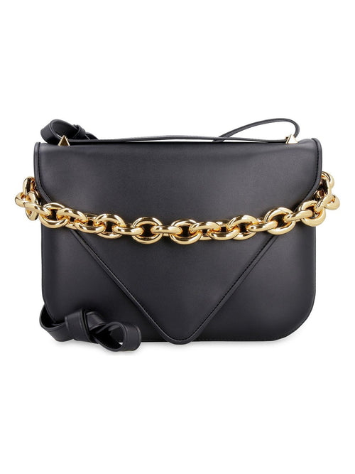 Bottega Veneta Women's Mount Leather Envelope Bag in Black | 667398V12J0 Color 8425