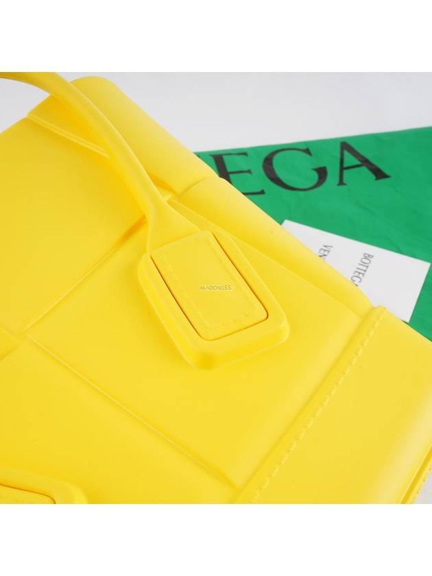 Bottega Veneta Arco Mini Rubber Tote Bag Lemon