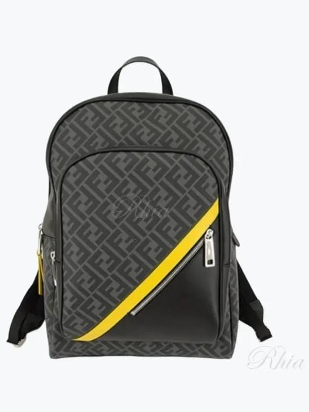Fendi Diagonal FF Fabric Backpack Black