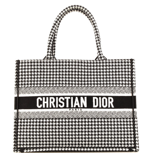 Dior Book Tote Houndstooth Canvas Medium