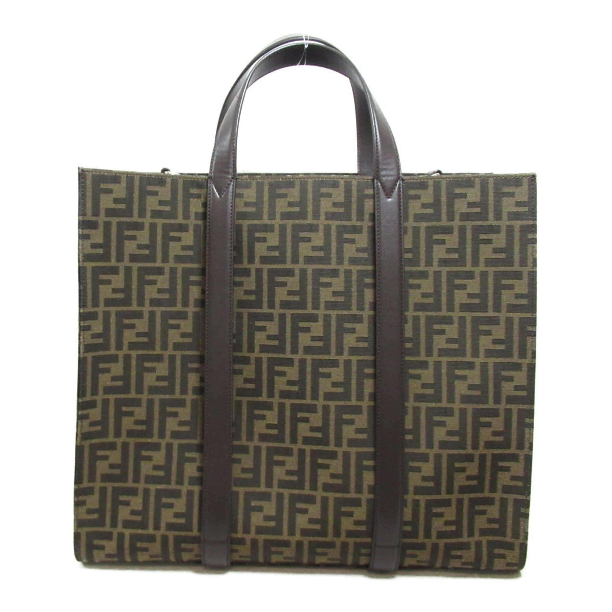 Fendi    Leather Canvas Tote Bag ()
