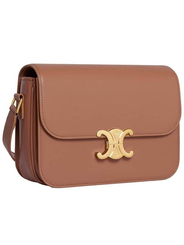 CELINE Classique Triomphe Shiny Calfskin Shoulder Bag Bronze