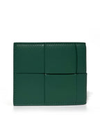 Bottega Veneta Intrecciato Half Wallet Mint Blue