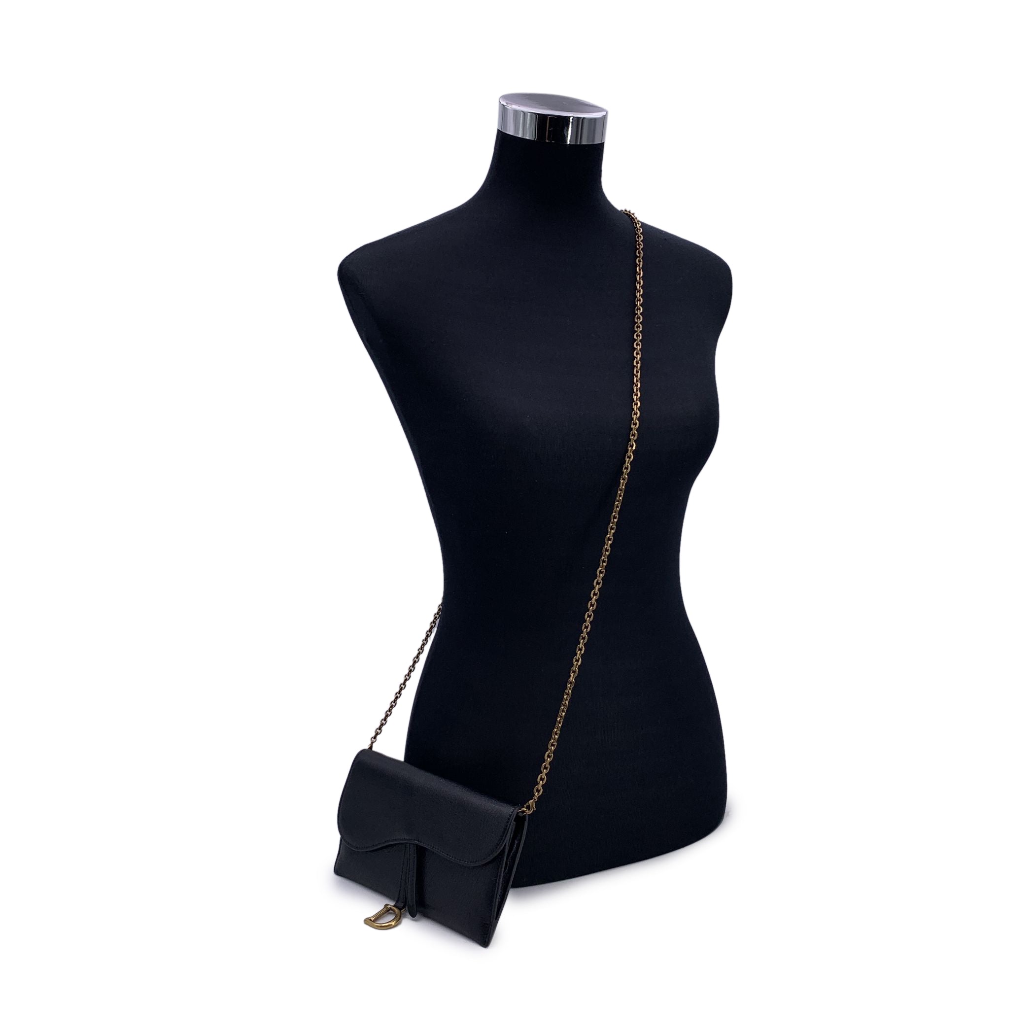 Dior Leather Wallet Saddle Wallet On Chain
