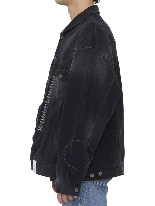 Balenciaga Applique Denim Jacket Black