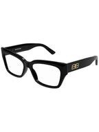 Balenciaga Eyewear BB Logo Square Frame Eyeglasses Black