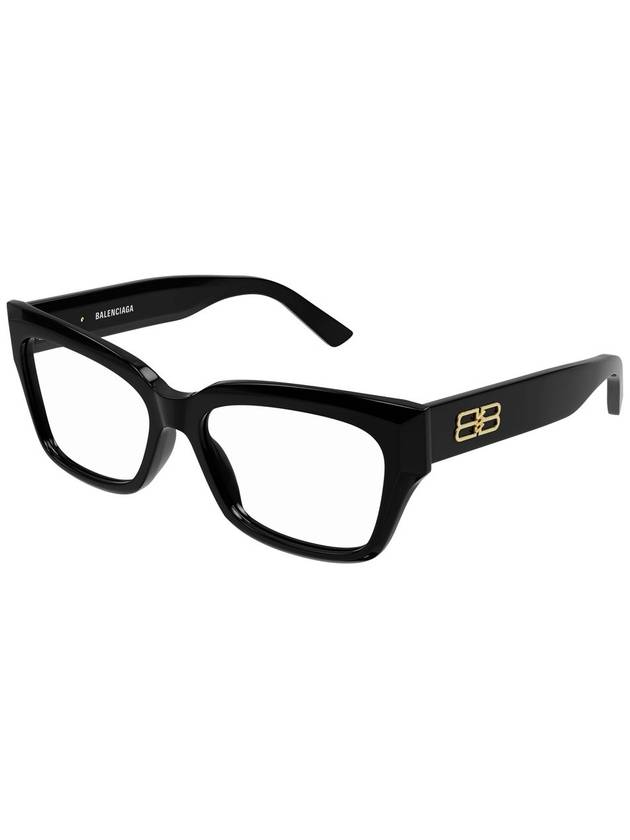 Balenciaga Eyewear BB Logo Square Frame Eyeglasses Black