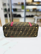 Gucci Fendi Zucca Jagard Linda Satchel Bag