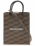 Balenciaga BB Monogram Mini Tote Bag Brown
