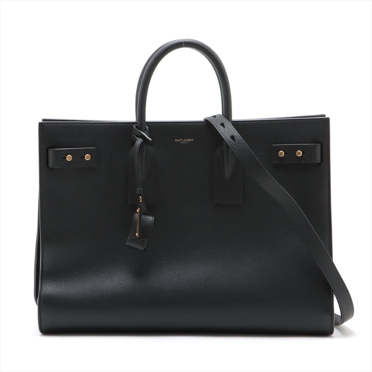 Saint Laurent   Sac de Jules Leather 2WAY Handbag Black 631526