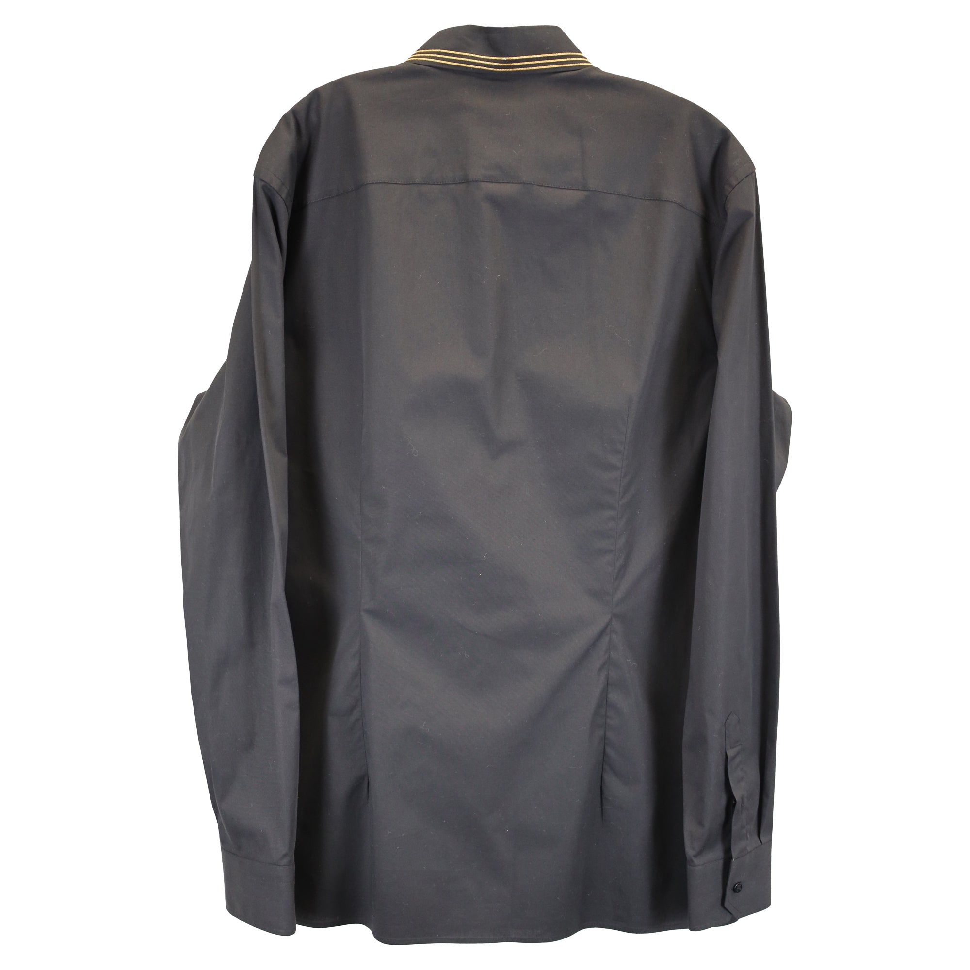 Fendi Italian-Style Collar Shirt In Black Cotton