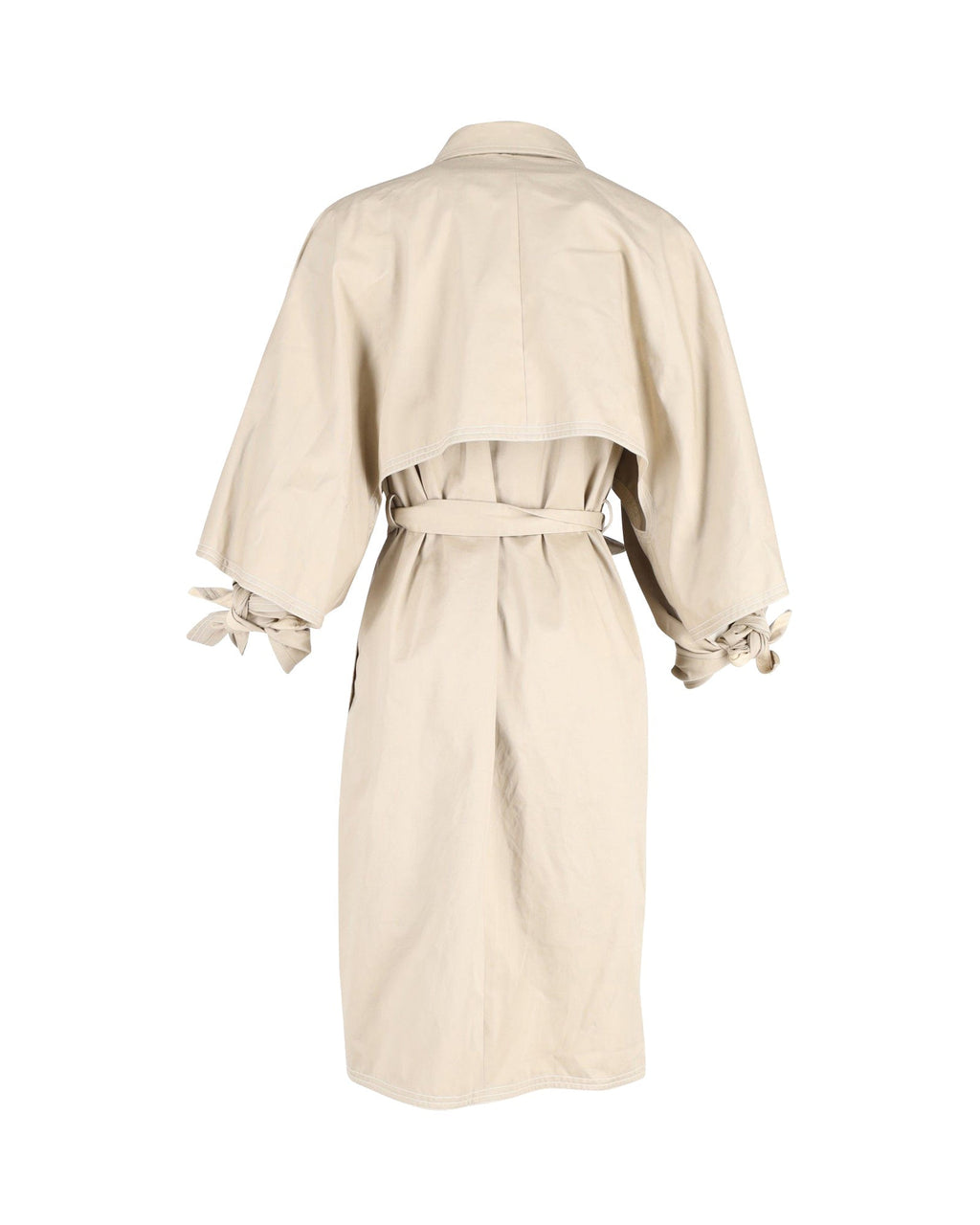 Chloe Belted Trench Coat in Beige Cotton