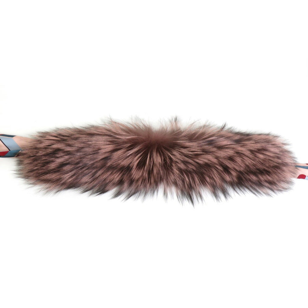 Fendi  pink Silk Fur Scarf ()