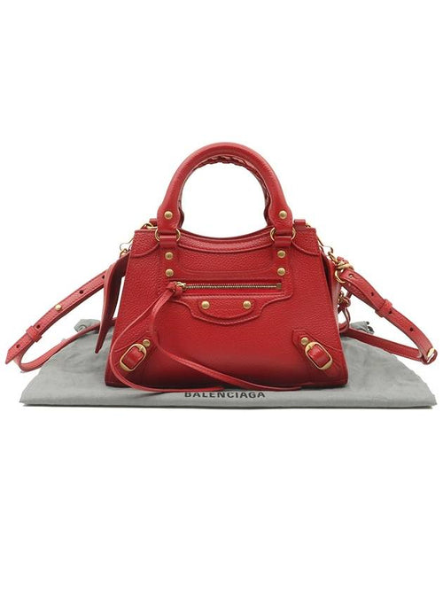 Balenciaga Red Calfskin Neo Classic Top Handle Mini City 2WAY 638524