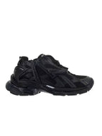 Balenciaga Fake Leather Mesh Runner Sneakers Black