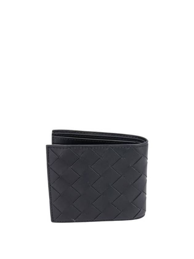 Bottega Veneta Intrecciato Leather Half Wallet Black
