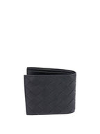 Bottega Veneta Intrecciato Leather Half Wallet Black