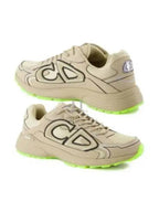 B30 CD Logo Patch Technical Fabric Low Top Sneakers Beige Dior