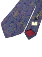 100 silk blue purple pattern tie Dior