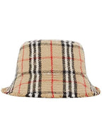 Burberry Check Boucle Bucket Hat Beige