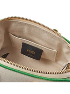 Fendi By The Way Small Canvas Tote Bag Green White